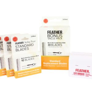 Feather Bonus Value Pack - 3 Standard Blade Packs - Disposal Case