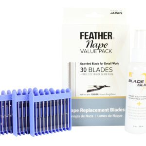 Feather Nape Value Pack - 30 Nape Blades and Shaving Lotion
