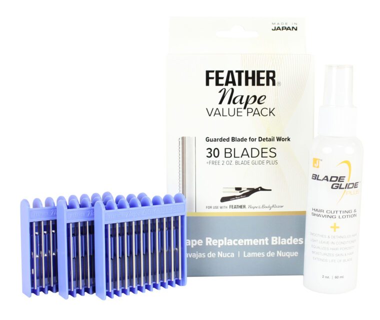 Feather Nape Value Pack - 30 Nape Blades and Shaving Lotion