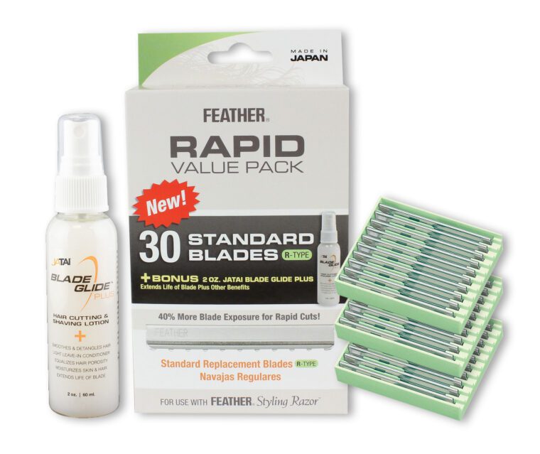 Feather Rapid Value Pack - 30 R-Type Blades + 2 oz. Blade Glide Plus