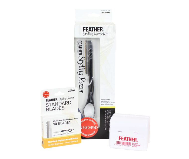 Feather Detail Styling Razor Kit - Silver