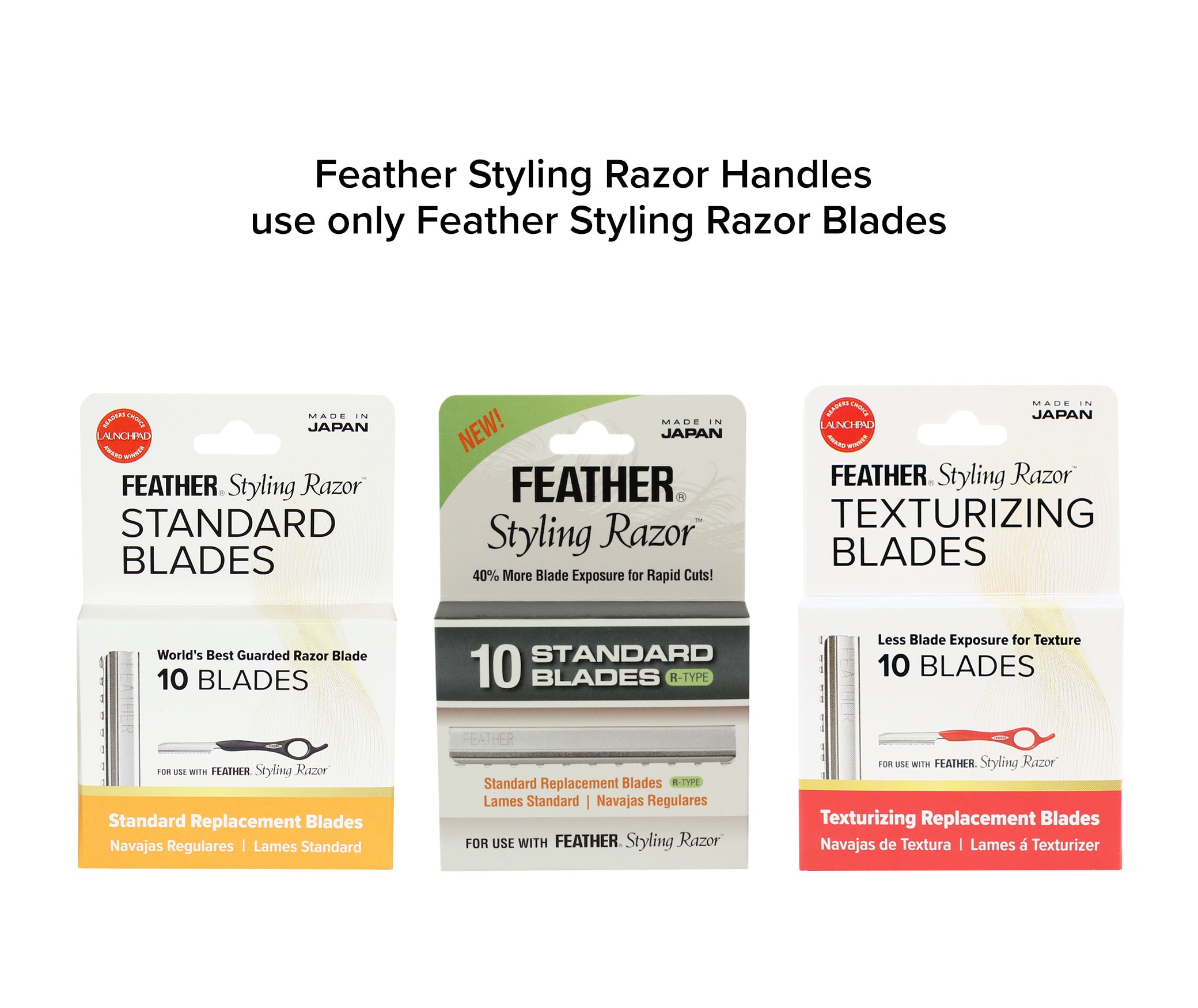 For use with Feather Styling Razor Blades