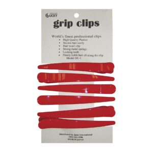 Red Lucky Grip Clips 6pk