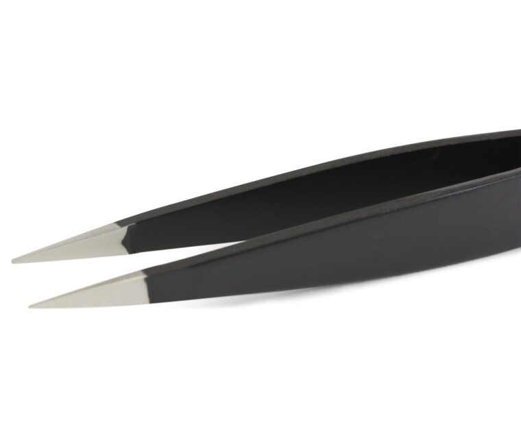 Seki Edge Black Stainless Steel Pointed Tweezer (SS-501) pointed tips