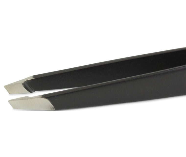 Seki Edge Black Stainless Steel Slant Tweezer (SS-500) slanted tips