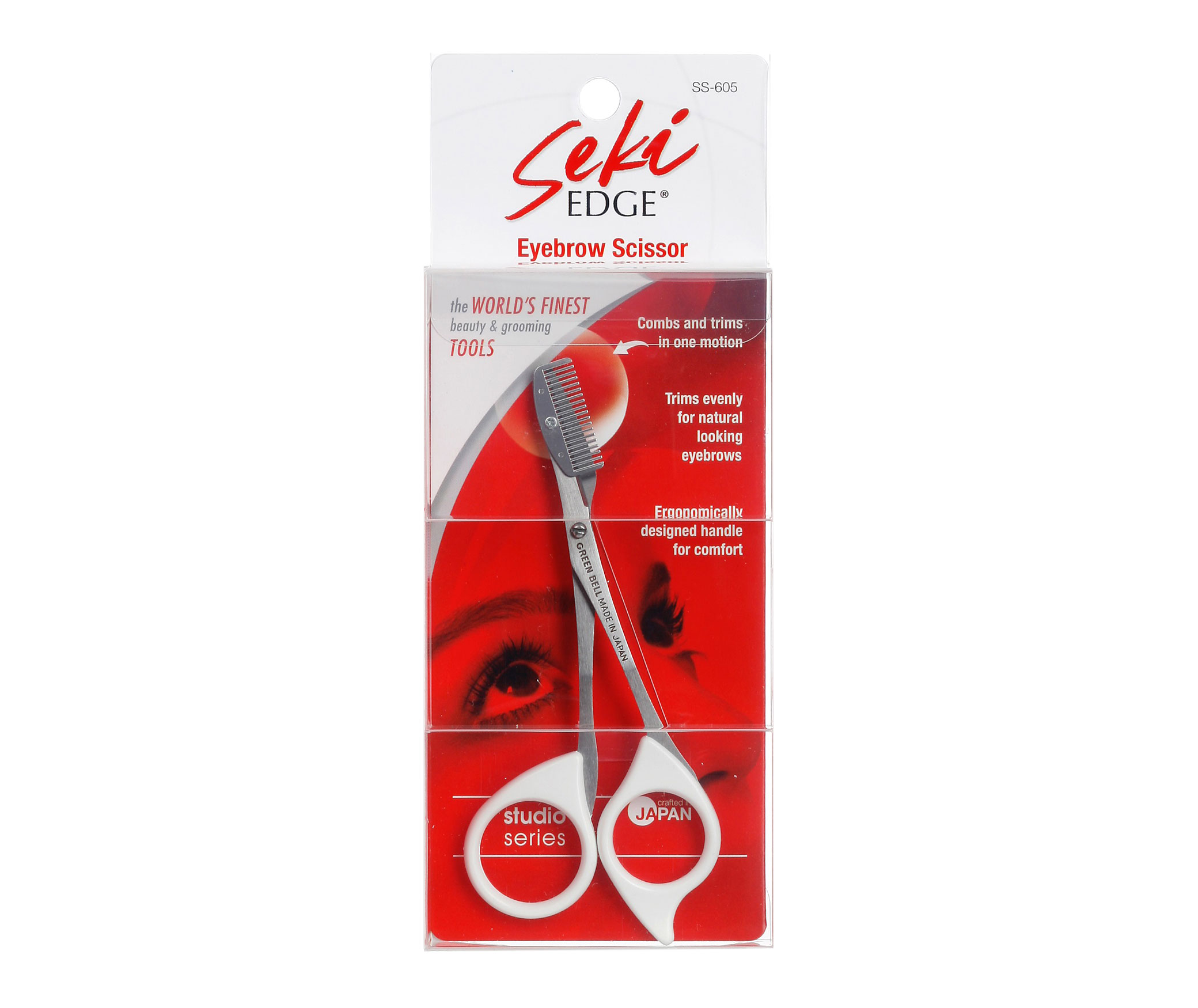 Seki Edge Eyebrow Comb Scissors (SS-605) package
