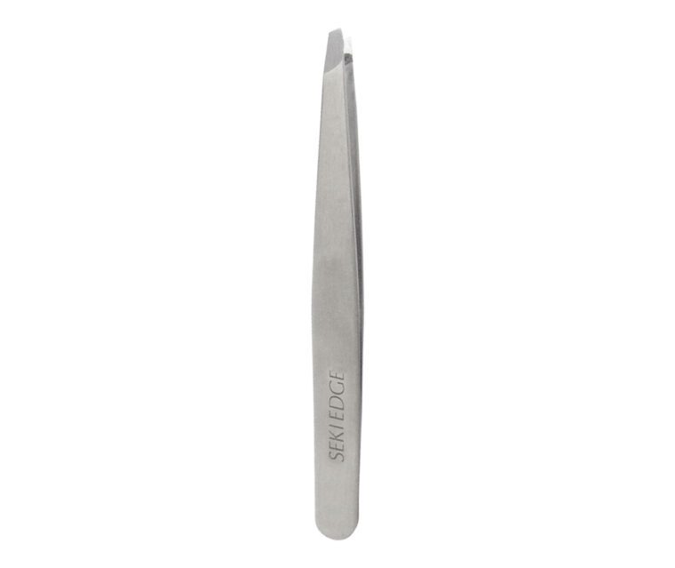 Seki Edge Stainless Steel Slant Tweezers (SS-513) for eyebrows