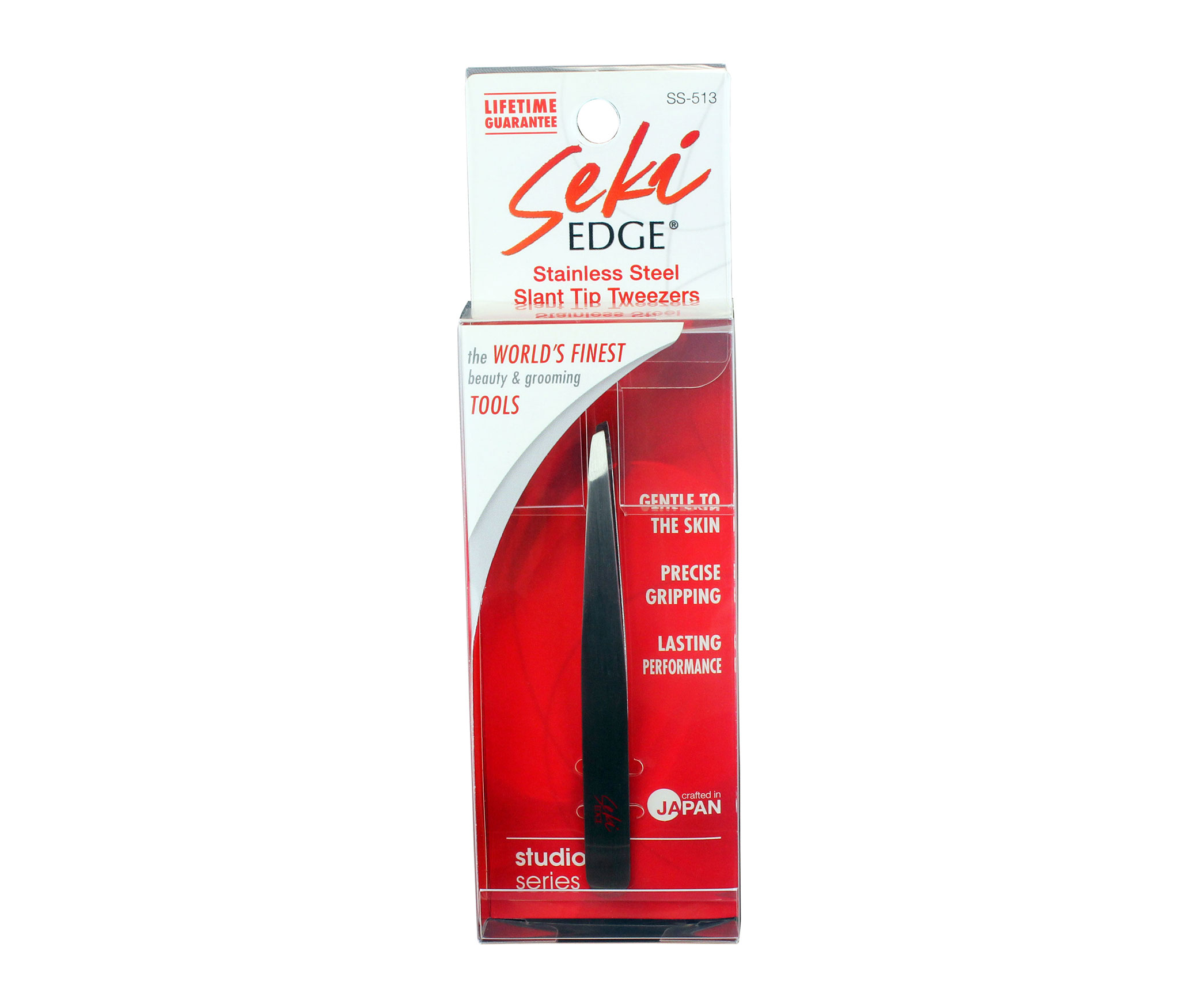 Seki Edge Stainless Steel Slant Tweezers (SS-513) package