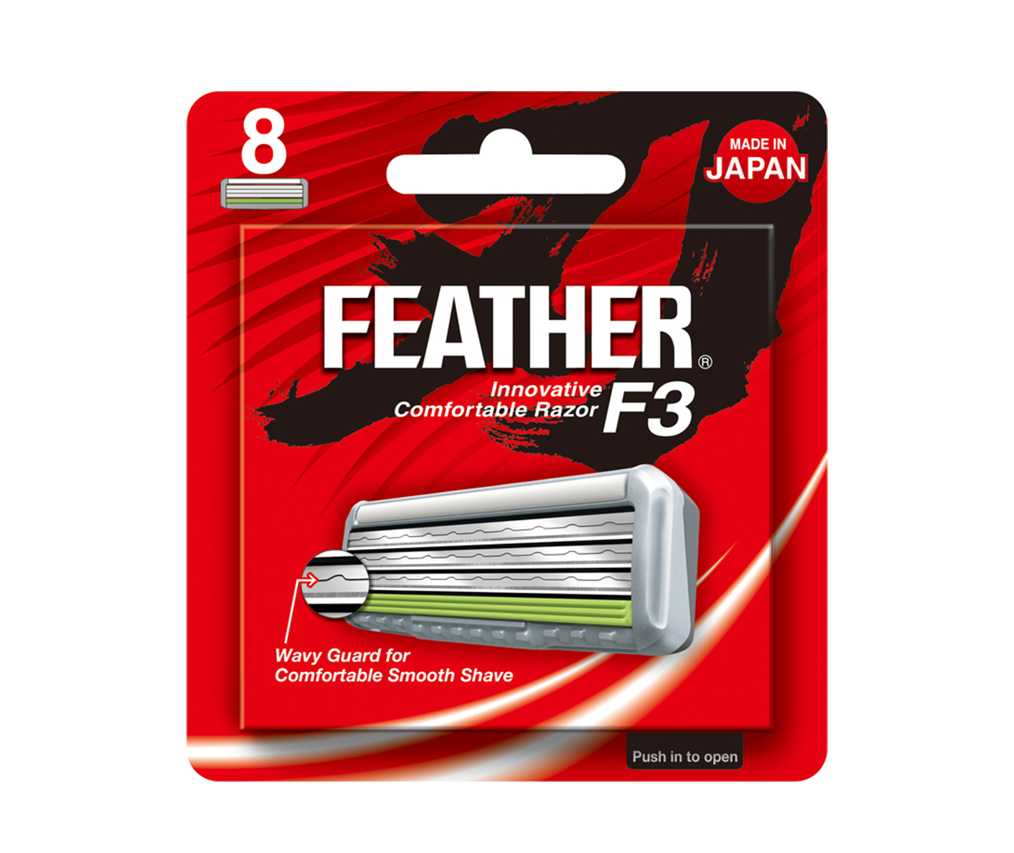 Feather F3 Shaving Razor Blades - 8pk