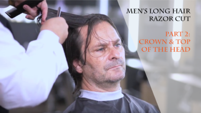 Men's Long Hair Feather Razor Cut - Sides & Back of the Head - Part 1