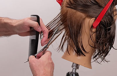 How to Texturize hair with a thinning scissor